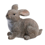 Figurka zajączek brązowy leżący szczotkowany 14x17cm