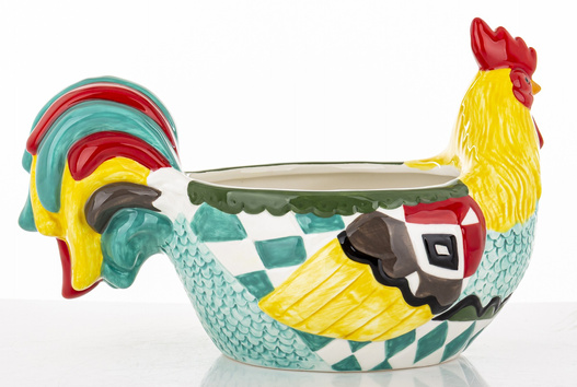 Kura pojemnik żółto-czerwona 18x16x27cm