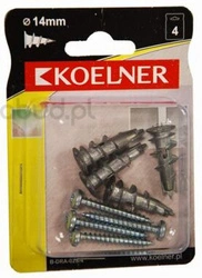 Kołek wkręcany do gipsokartonu 4 sztuki z wkrętem