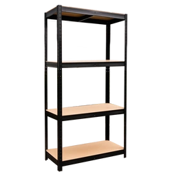 Regał metalowy ocynkowany 1500x700x300cm 4-poziomowy 150kg czarny