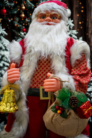 Mikołaj stojący śpiewający i tańczący 150cm