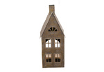 Domek metalowy na t-light złoty z efektem patyny 23 cm