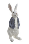 Zając biały szczotkowany w granatowej kurtce 30,5 cm