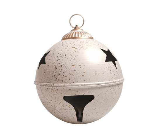 Kula bombka metalowa biała 25 cm