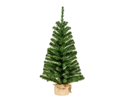 Choinka zielona w jutowym worku 90 cm