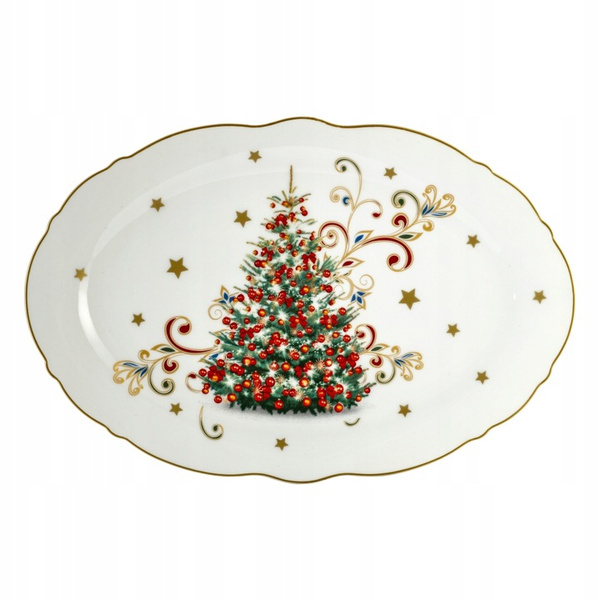 Półmisek ceramiczny Choinka 36x24cm