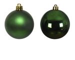 Bombki ciemno zielone w pudełku połysk/matowe 6 sztuk 8cm