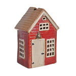 Domek Holenderski na T-light ceramika czerwony z brązowym dachem