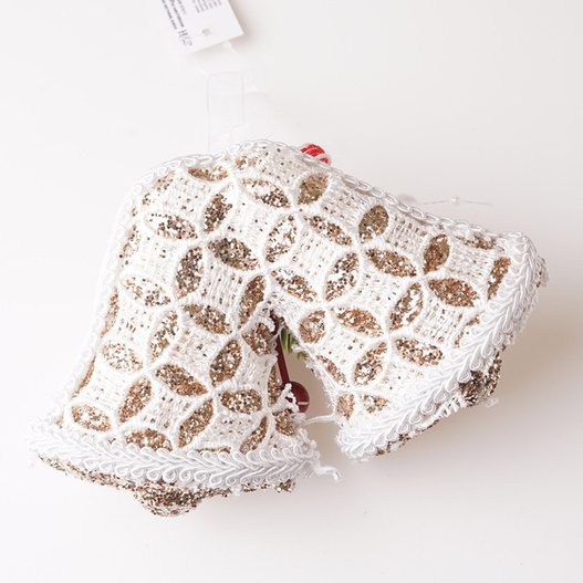 Zawieszka koronka dzwoneczki 14cm gałązka świerku