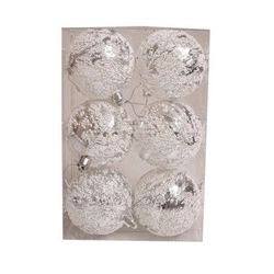 Bombki ze styropianowymi kulkami 7cm 6sztuk