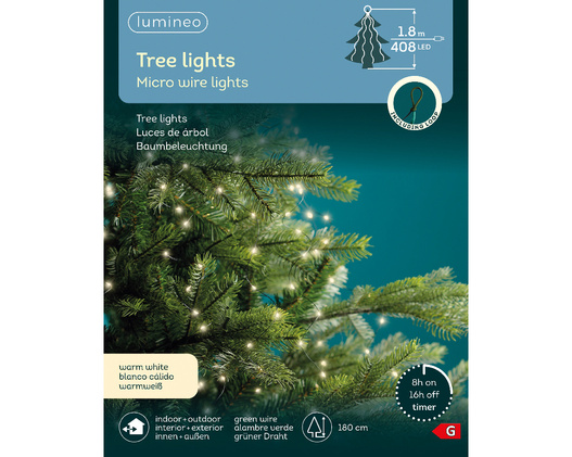 Lampki LED 408 żyłka Wiązki 1,8m ciepły biały