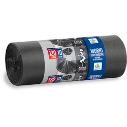 Worki na śmieci Anna Zaradna 120L 10 sztuk Super Mocne