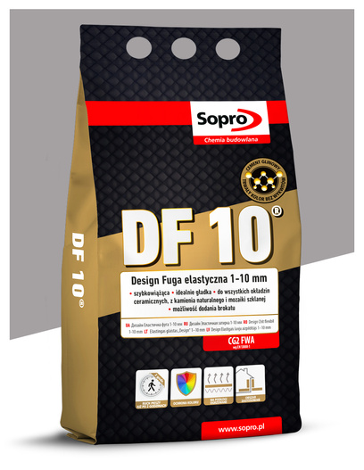 Fuga elastyczna DF 10 4kg 17. Srebrny szary Sopro