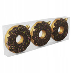 Bombki donut pączek czekoladowy 3 sztuki 8cm