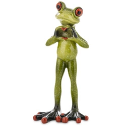 Żaba zielona ON stojąca pokazująca serce 16 cm