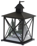 Latarnia czarna scena z autem LED 38cm
