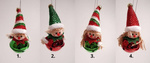 Elf filcowy zielono-czerwony / czerwono-zielony zwisające nogi 28cm