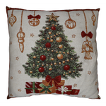 Poduszka świąteczna 45x45cm Choinka, zwisające bombki