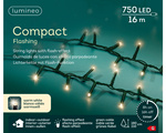 Lampki zew/wew compact 750Led Flesz 16m zielony/ biały ciepły na 1,8-2,1m choinkę