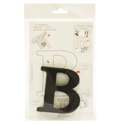 Litera B czarna 10cm tworzywo