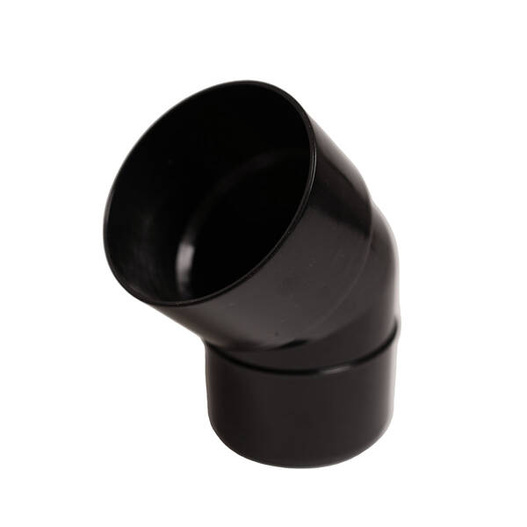 Kolano rury specjalne PVC 100 x 45 czarne Kaczmarek