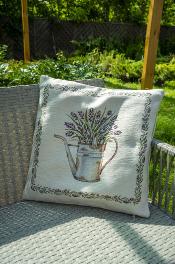 Poszewka na poduszkę LAWENDA DZBAN 40x40cm Chenille