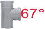 Trójnik kanalizacyjny wewnętrzny 75/50mm (67')