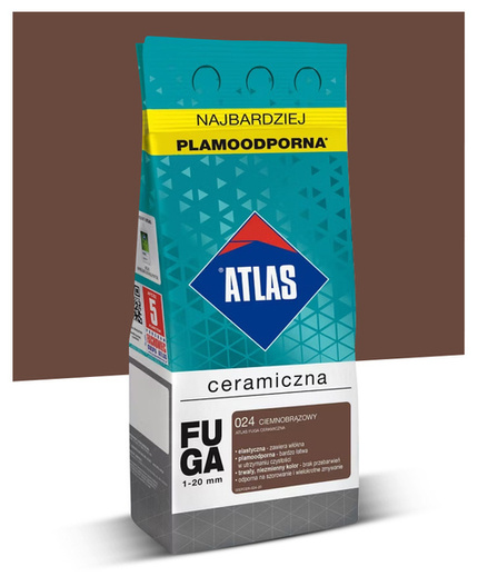Fuga ceramiczna 1-20mm Atlas 024 Ciemnobrązowy 2kg