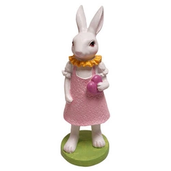 Figurka Zając w różowej sukience 20x7,5cm