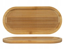 Talerz bambusowy owalny z rantem 22,5x10,5cm