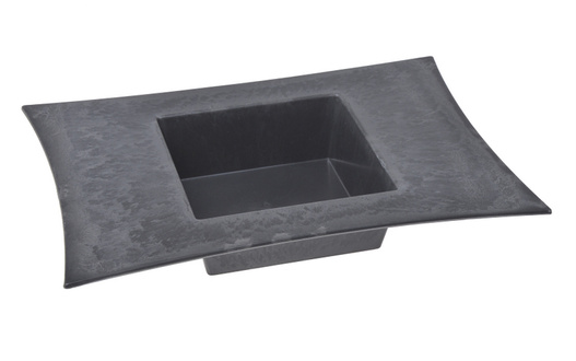 Osłonka z pleksy grafit do kompozycji 30x22cm