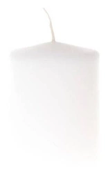 Świeca klasyczna pieńkowa biała mat 10x7cm