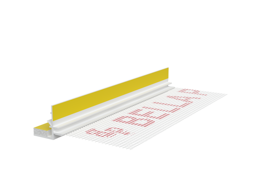 Listwa PVC dylatacyjna z siatką i uszczelką BP13R Biała 250cm Bella Plast
