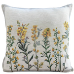 Poszewka na poduszkę EDEN żółte kwiaty 40x40cm Chenille