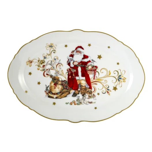 Półmisek ceramiczny Mikołaj z Renifer 30,5x20cm