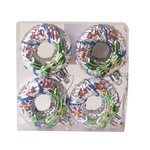 Bombki Wieniec Świąteczny srebrny 4sztuki 6cm