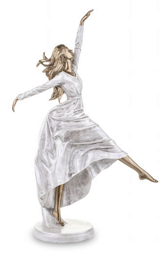 Figurka Kobieta tańcząca w białej sukni 47cm