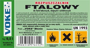 Rozpuszczalnik FTALOWY 5l VOKE