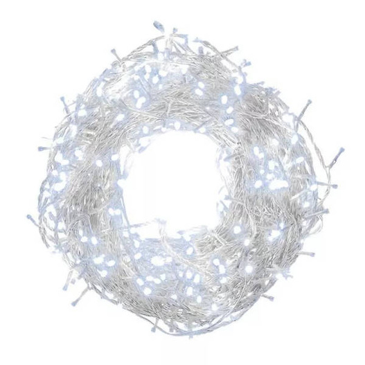 Lampki zew/wew 500 Led 12,5m biały zimny przeźroczysty przewód