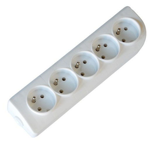 Gniazdo przedłużacza 5-krotne z uziemieniem listwa