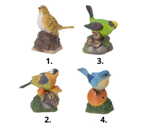 Ptaszek na konarze z dźwiękiem mix kolorów 6x11cm