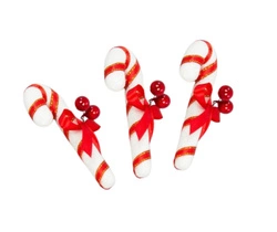 Blister Laska cukrowa biało-czerwona 3sztuki 11cm