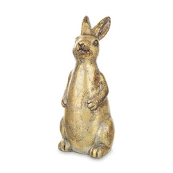 Figurka Zając złoty matowy 24x10x10cm