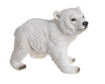Niedźwiedź ceramiczny biały stojący szczotkowany 15 cm