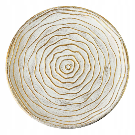 Podtalerz z pleksy biały falowany przycierany złotem 29cm 