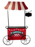 Stragan metalowy czerwony 215cm