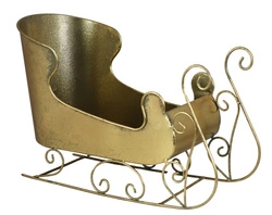 Sanie metalowe złote 37,5x17,5cm