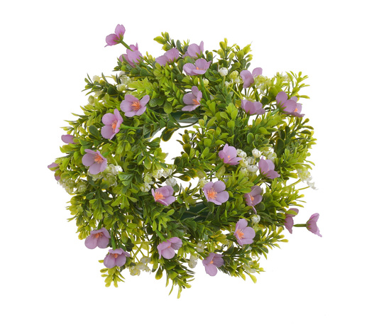 Wianek drobne kwiatki fioletowe 28 cm