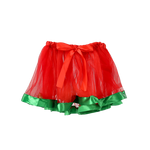 Spódniczka tiulowa dziewczęca czerwono-zielona
