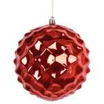 Bombka geometryczna diamond czerwona 15cm